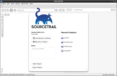 Sourcetrail Startup